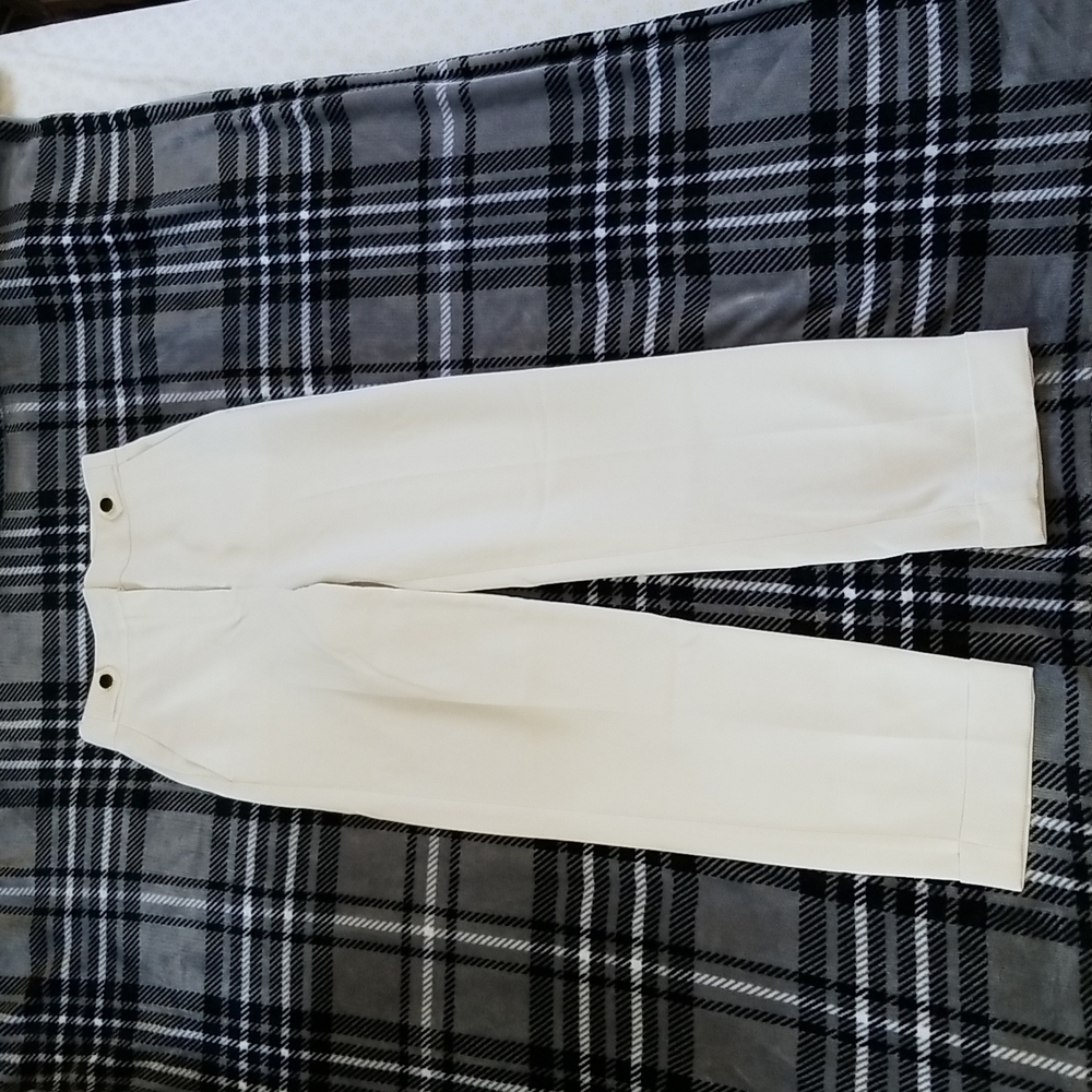 NWT Ann Taylor High Rise Straight Leg White Pants